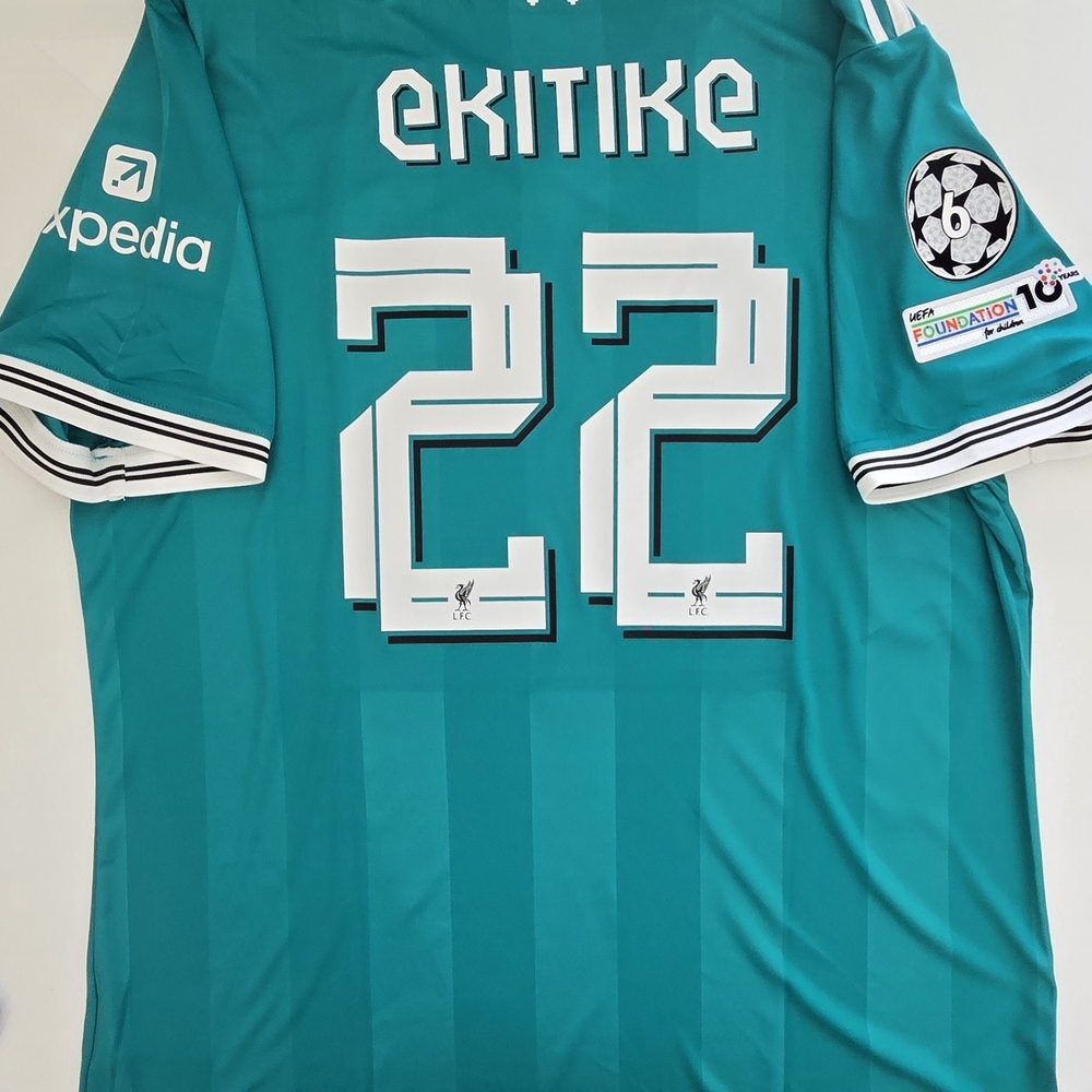 2025/26 Adidas Liverpool #22 EKITIKE Champions League 3rd Soccer Jersey JV6428